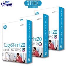 HP Printer Paper 8.5 x 11 Paper Copy Print 20 lb 1 Ream Case -500 Sheets 3 Pk