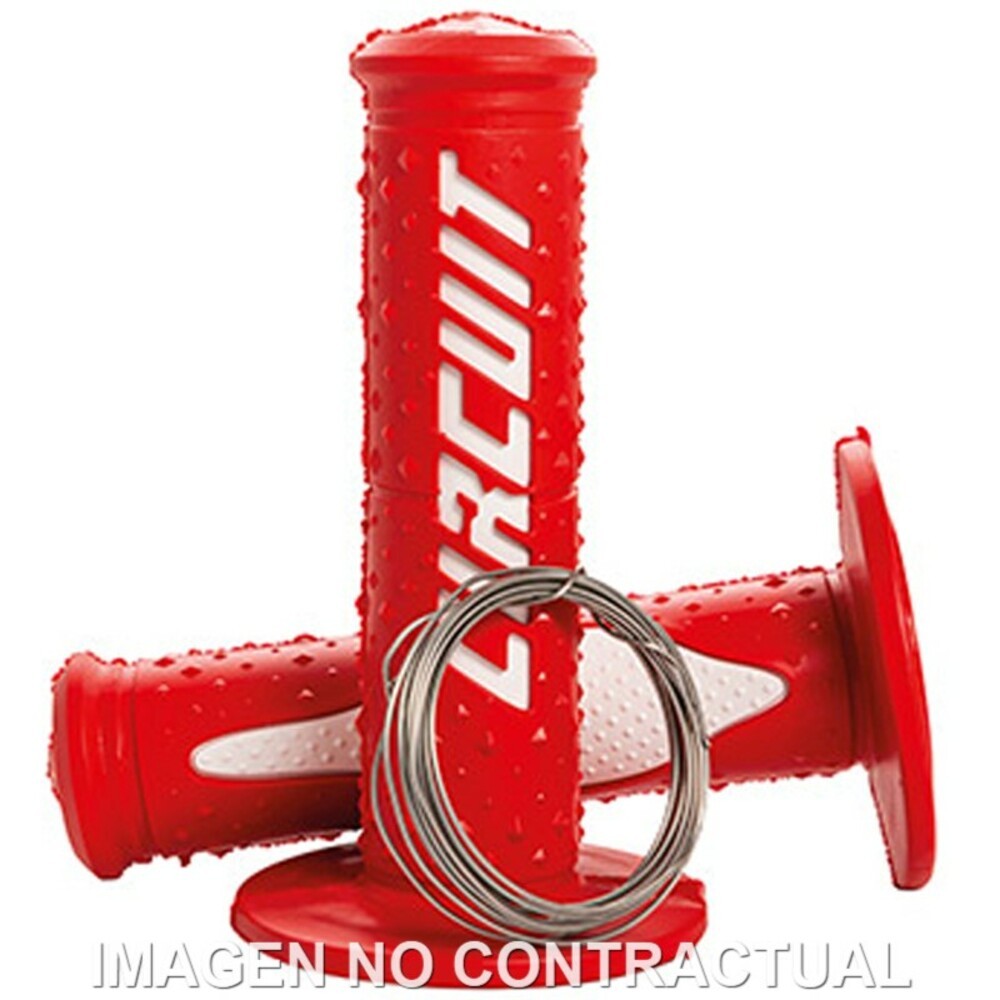Elektra Red-White Circuit Grips For Motorcycle Spare Parts Accessories