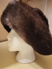 Vintage Irene of New York for Saks Fifth Avenue Mink Fur Hat - 1950s Luxury...
