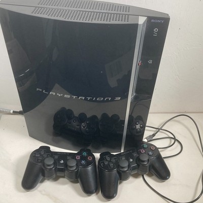 PS3 Console Fat Non-Backwards Compatible w/Controllers 80GB HDD CECHL01 Tested
