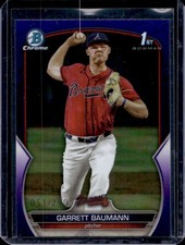 2023 Bowman Draft Garrett Baumann Chrome Purple Refractor 1st #/250 Braves