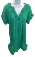Small Zenana Shift Dress Casual Green Gauze Babydoll Casual Lounge Summer