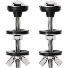 2PCS M6 Universal Toilet Tank to Bowl Bolts Kit, Heavy Duty Stainless Steel Toil