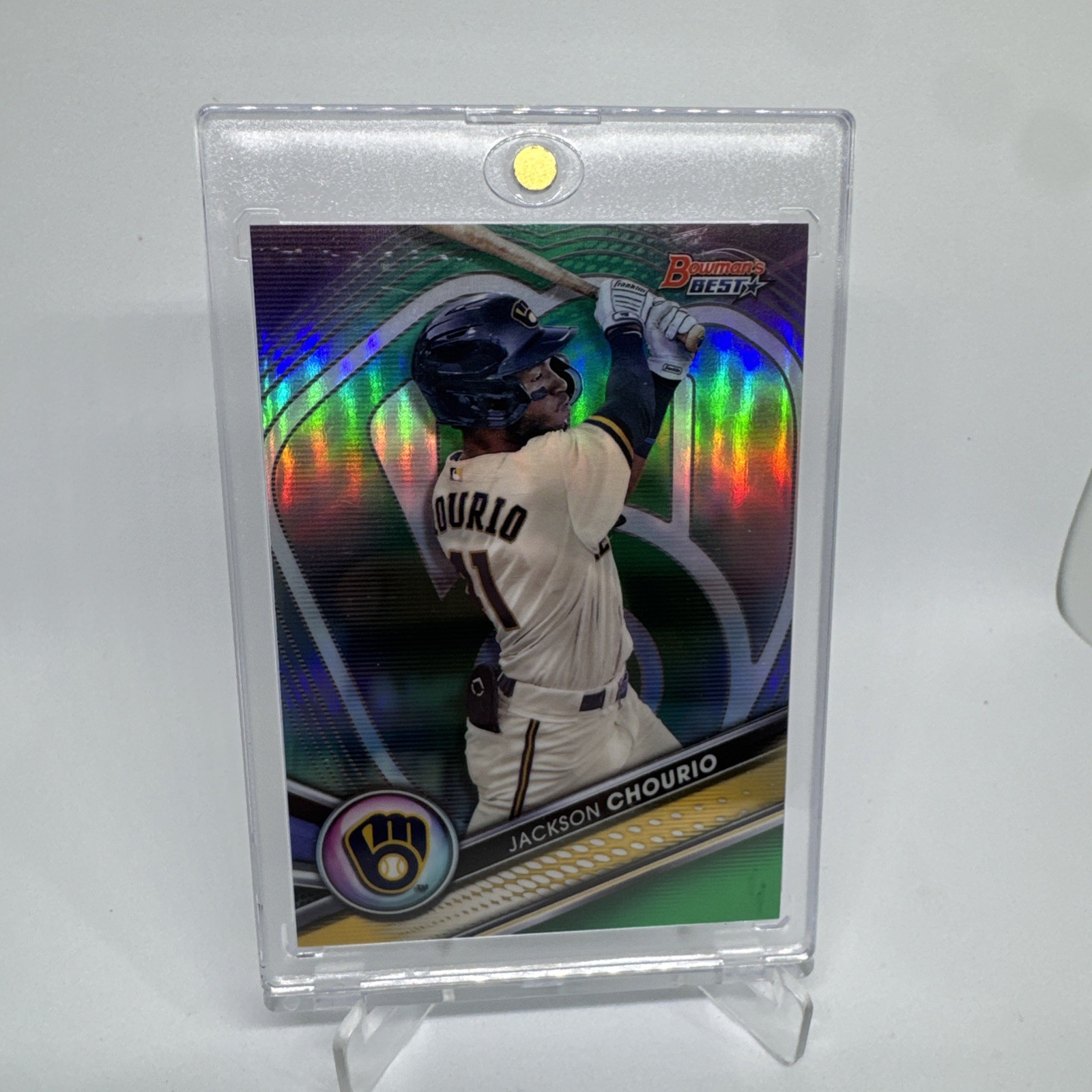 2022 Bowman’s Best Jackson Chourio Green Refractor #TP19 /99