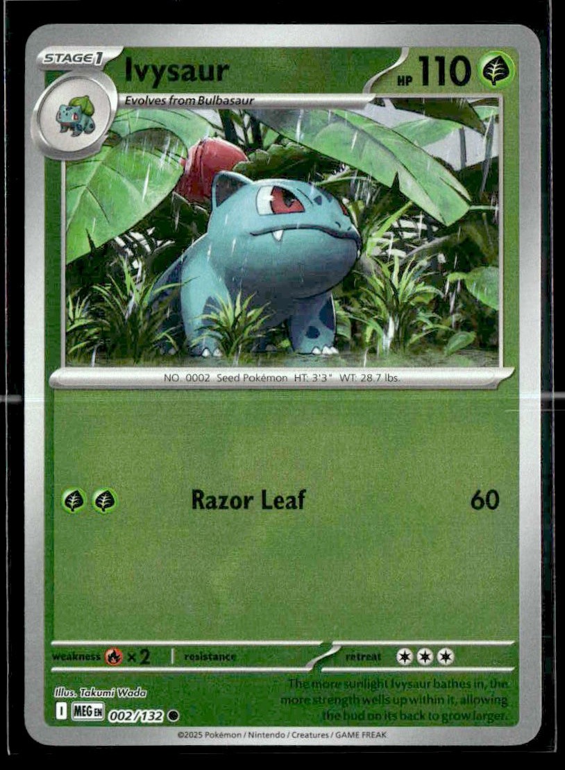 ME01: Mega Evolution Ivysaur Reverse Holo Common,Grass #002/132