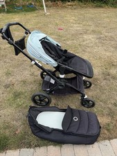 Bugaboo Fox2 Light Blue With Bassinette, Cup Holder, Rain Cover And Buggy Purse