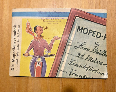 Mopetfahrerlaubnis - Hercules - 1960er Jahre