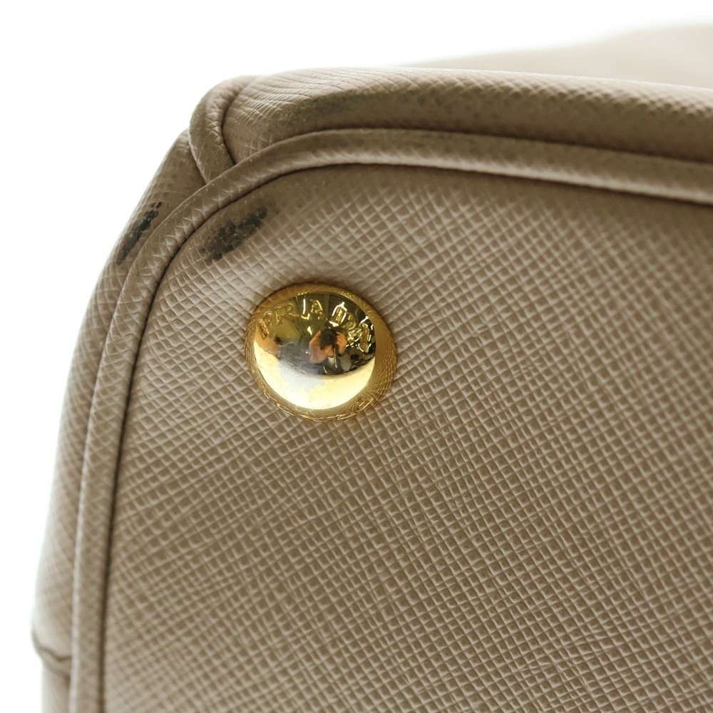 Prada Galleria 2Way Handbag Shoulder Bag Beige Leather 1Ba863 thumbnail 6