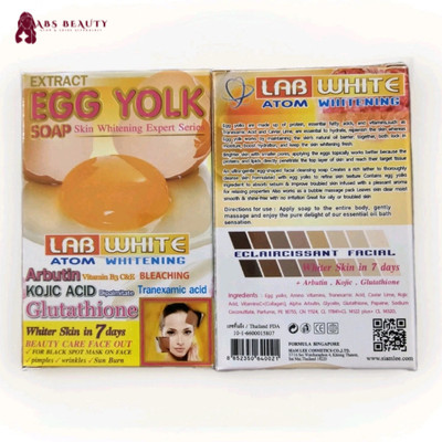 1× Bar Lab white Egg Yolk Glutathione Lightening & Exfoliating SOAP