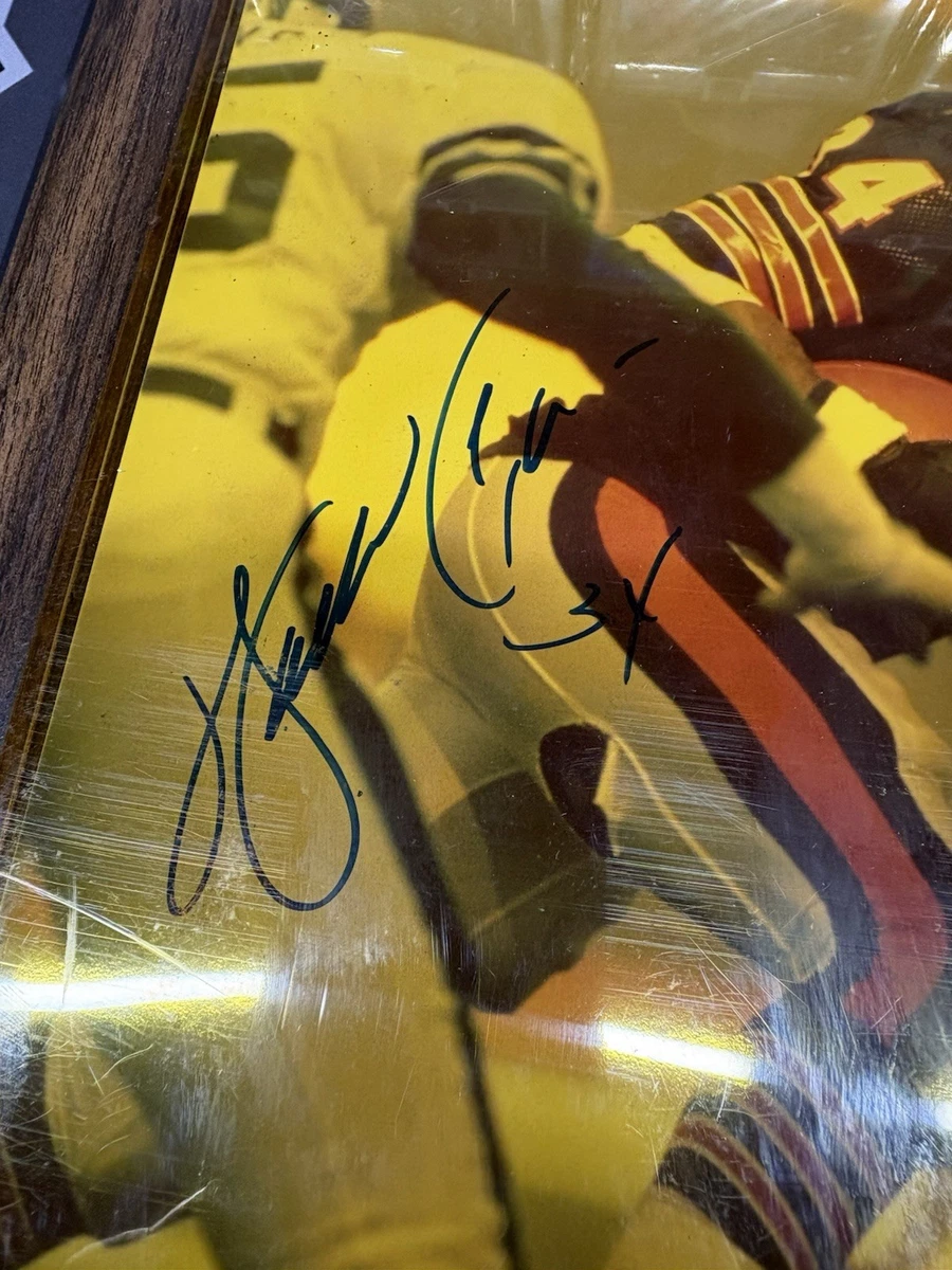 Walter Payton Signed Photo Chicago Bears Plaque Autographed 🔥