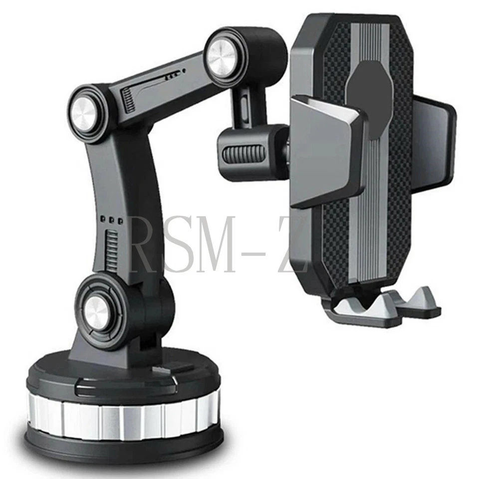 Soporte de teléfono con ventosa ABS de 360° para tablero de instrumentos de parabrisas de automóvil ajustable Foto 3 de 4