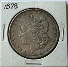 1878-P Morgan Liberty Silver $1 Dollar 90% Silver First Morgan Dollar