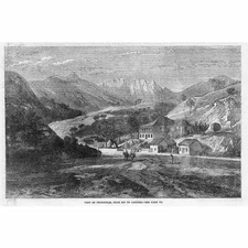 BRAZIL View of Petropolis Near Rio de Janeiro - Antique Print 1863