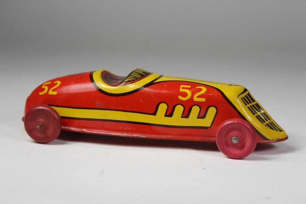 Vintage CHEIN US Tin Wind-Up Streamline Race Car Toy