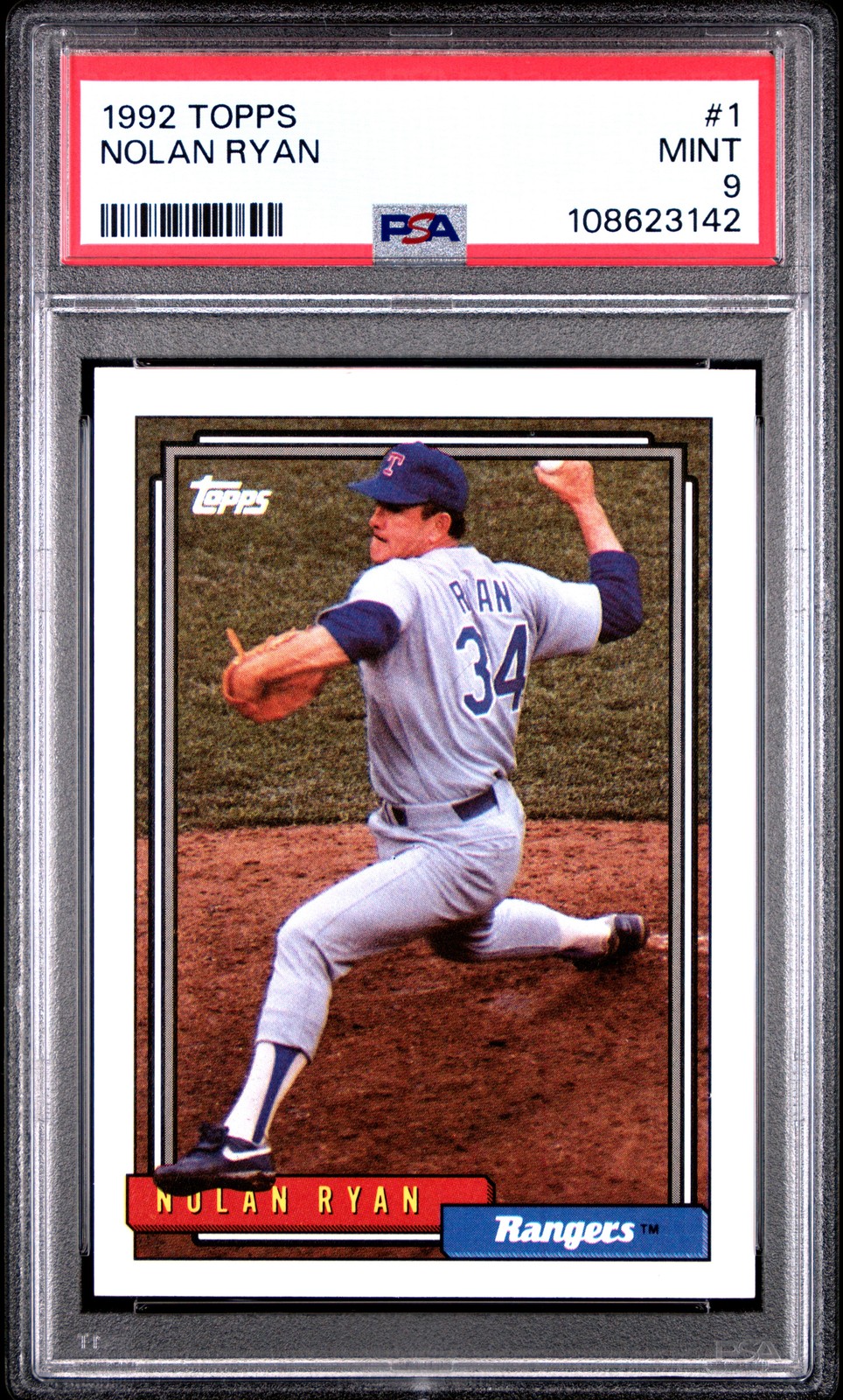 1992 TOPPS #1 NOLAN RYAN PSA 9