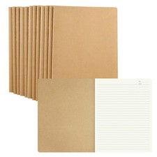 12 Pack 8.5x11 inch Large Lined Notebook Journals Bulk, 32 sheets / 64 Pages,...