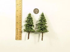 2 pcs ELK RIVER Model Trees 4" PINES HO Railroad Scenery 28mm 32mm