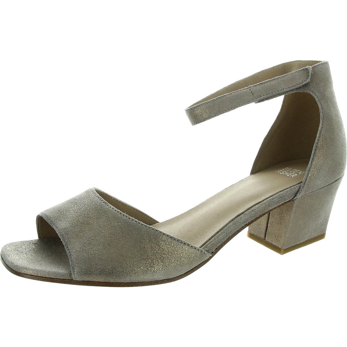 Женские туфли Viva-MS с серебристым ремешком на щиколотке Eileen Fisher, размер 11, средний (B,M), BHFO 0114