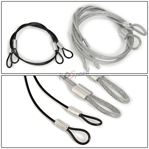 60mm x 28mm Aluminum Pink Hood/Bonnet Pin Plates+Cable+Tape JDM Cosmetic Mods - Picture 5 of 5