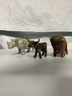 Vintage Playmobil Buffalo Rhino Cow Wild Animal Western Figurine 1988 Lot Of 3