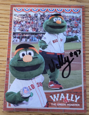 Wally The Green Monster Autographed/Signed Baseball Card