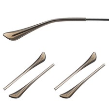2 Pairs Fits 1.4mm Round Plastic Eye Glass Temples, Style2 Brown