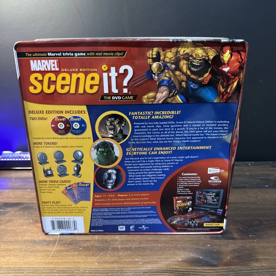 Marvel Deluxe Edition Scene It DVD Trivia Board Game READ - Image 2 of 4