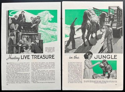 Firma Ruhe~Louis Ruhe Wild Animal Importers 1939 article  Hunting Live Treasure''