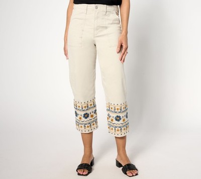 Gloria Vanderbilt Women's Pants Sz L Drifod Jeans Utility Yellow A638257