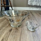 RARE VINTAGE MCM ANCHOR HOCKING ZODIAC CHIP AND DIP Serving Bowl SET No Brace