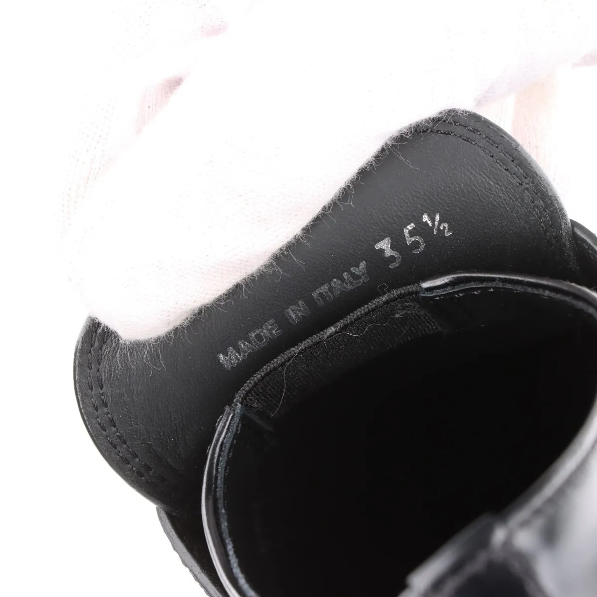 Prada Chocolate Leather Loafer 35.5 Ladies' Black Triangle logo thumbnail 20