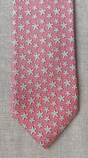 Vineyard Vines Silk Tie Pink w/ Light Blue Starfish 3.5" x 58"