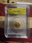 2022 ICG - MS70 Gold Eagle $5 1/10 9167 Fine Gold
