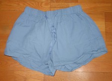 Women's Blue Elastic Waist With Drawstring Shorts Size Large