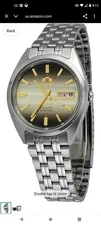 Orient 3 stars Brown Wave Crystal automatic 21 jewels mens watch