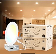 LED Recessed Ceiling Light with Junction Box 6      3 pack 
