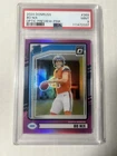 2024 Panini Donruss - Rated Rookie Bo Nix #369 Optic Preview Pink Prizm PSA 9