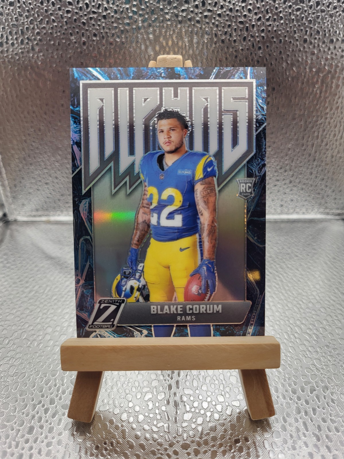 2024 Panini Zenith Alphas 12 Silver Prizm Case Hit Blake Corum RC Rams 🐏