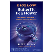 Bigelow Butterfly Pea Flower Sapphire Bay, Herbal Tea, Tea Bags, 18 Count