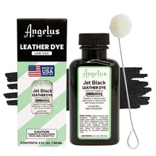 Angelus Leather Dye - Flexible for Shoes, Boots, 3 oz., Jet Black