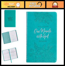 365 Daily Devotions for Women - Teal Faux Leather Gift Book with Ribbon Marker