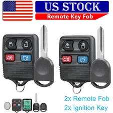 2 Replacement For Ford Alarm Remote Keyless Entry Control Car Key FOB Clicker 4B