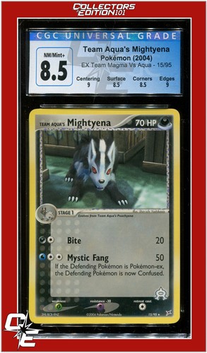 Team Aqua's Mightyena graded CGC 8.5 for sale on eBay