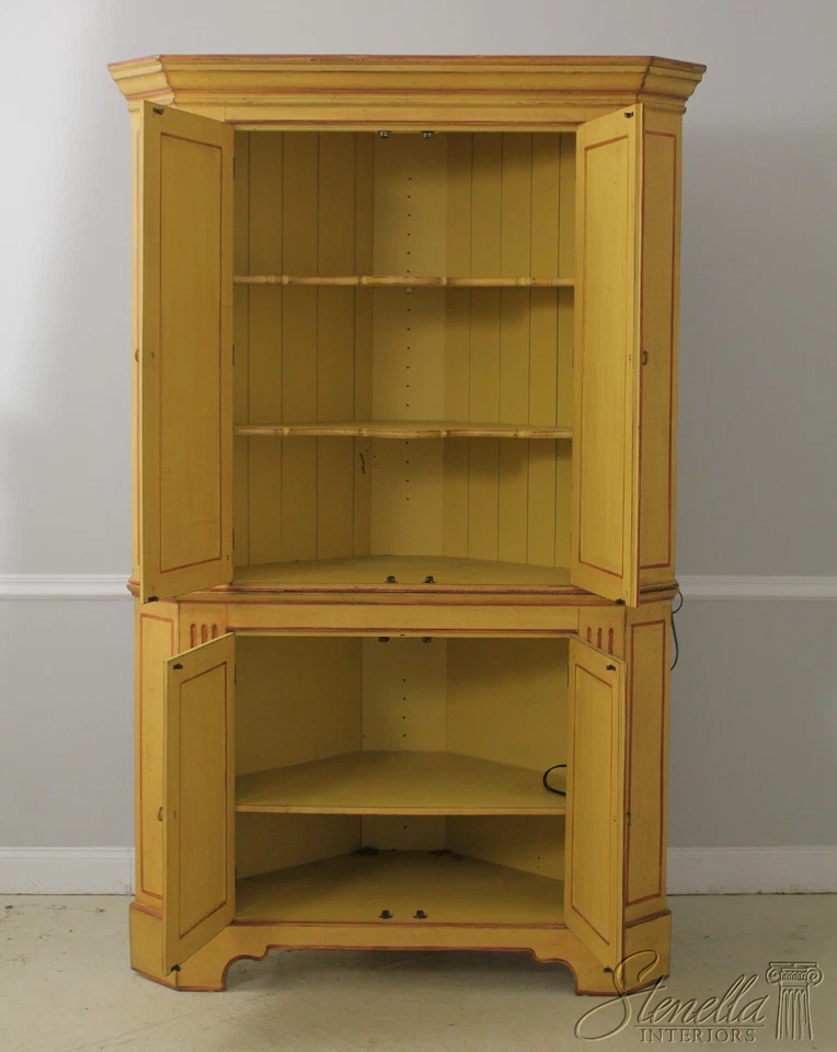 L56916EC: Armario de esquina decorado con pintura estilo primitivo Foto 3 de 4