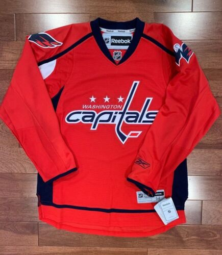 Maillot neuf avec étiquettes Washington Capitals Reebok sous licence officielle dans la LNH taille Petit rouge - Photo 1/7