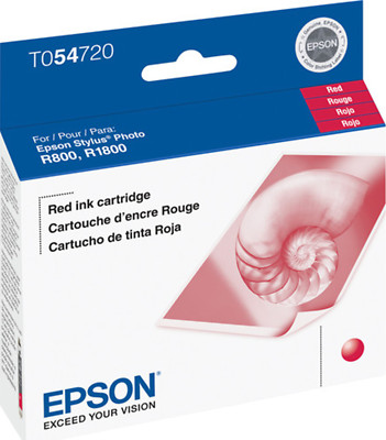 New Genuine Epson T0547 Red Ink Cartridge Bag Stylus Photo R800 R1800