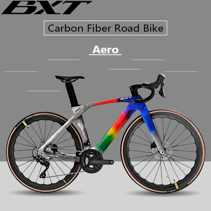BXT 24 Speeds Full Carbon Disc Brake Road Bike Bicycle Hidden
