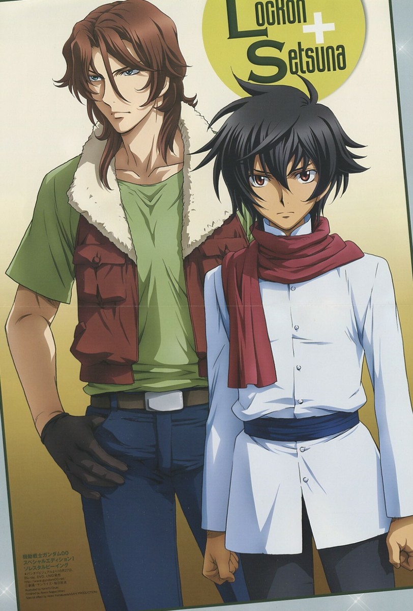 poster promo Gundam 00 OO Saki anime Setsuna Seiei Lockon Stratos