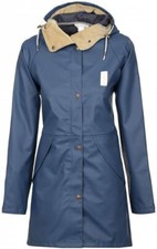 Didriksons Skutevik Heritage Women's Rain Coat Blue Sz 40 Uk 126 100% Waterproof