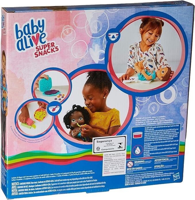 BABY ALIVE BUNDLE Baby Go Bye Bye BLONDE Hair Doll + Food & Diapers Super Snacks